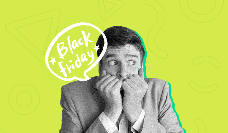 homem preocupado com as vendas na black friday