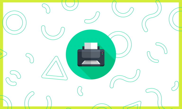 Ilustração de uma impressora fiscal imprimindo o documento auxiliar da nota fiscal