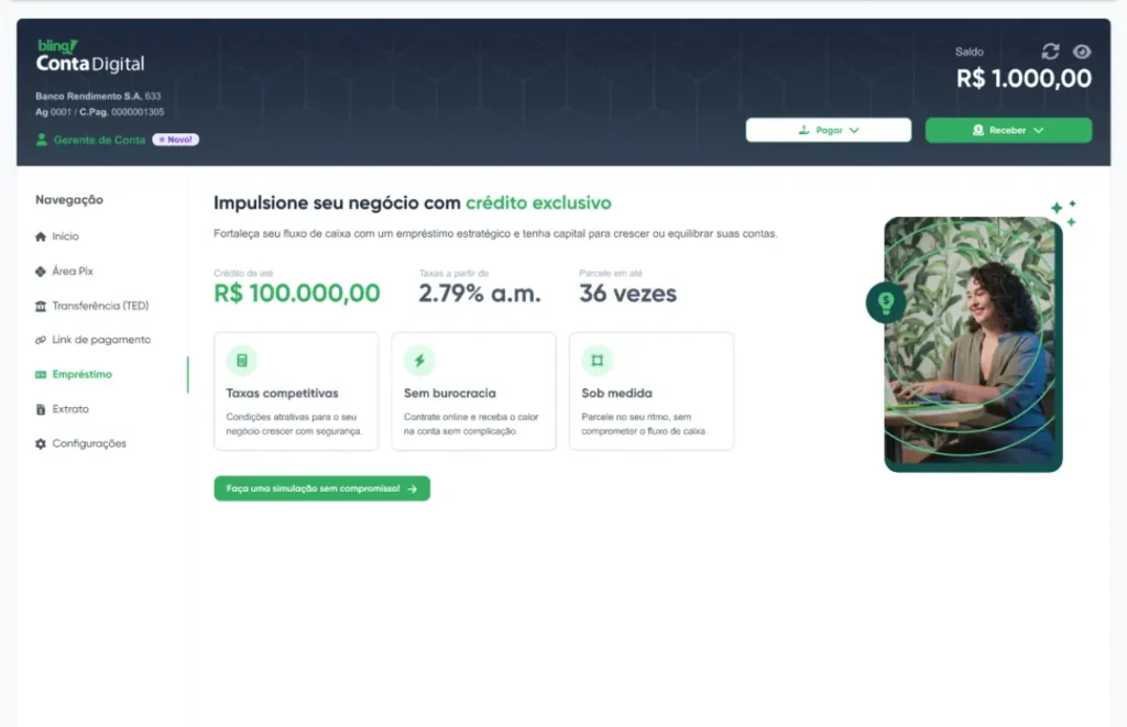 bling gestão financeira